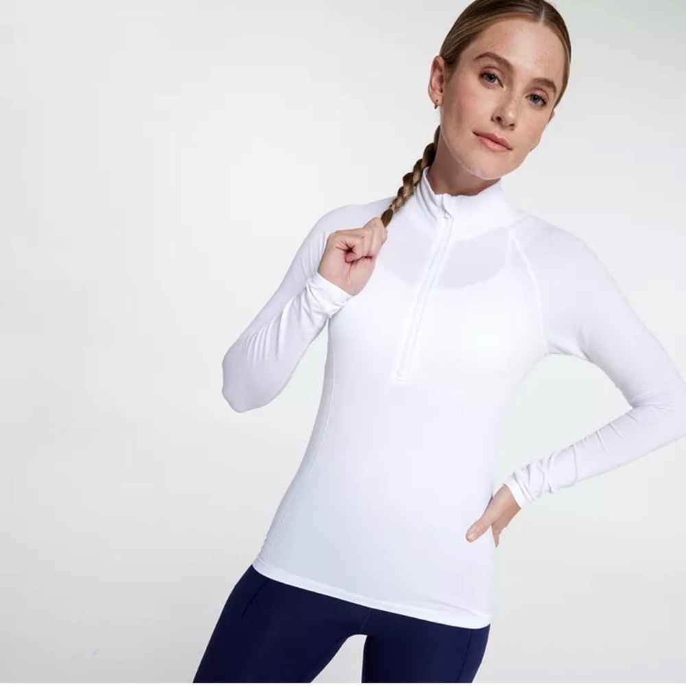 CALIA XL Seamless 1/4 zip woman spandex thumb hole activewear galaxy golf tunic